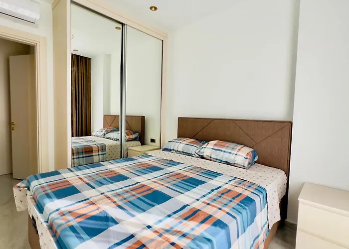 Liga6768 посуточная аренда 2-комнатной квартиры в комплексе со зоной 150 м от пляжа, тосмур