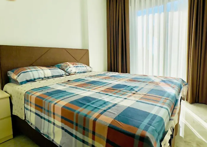 Liga6768 посуточная аренда 2-комнатной квартиры в комплексе со зоной 150 м от пляжа, тосмур *