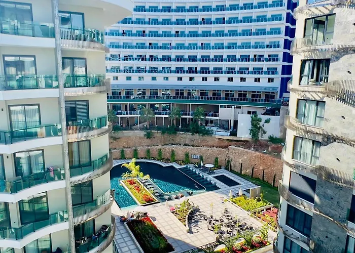 Liga6768 посуточная аренда 2-комнатной квартиры в комплексе со зоной 150 м от пляжа, тосмур * Alanya